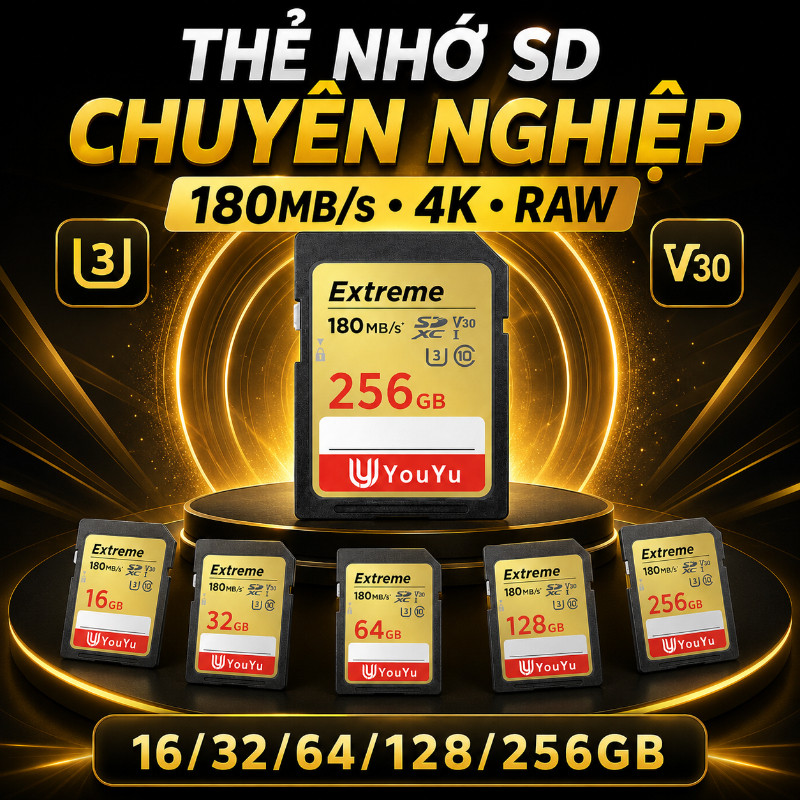 Thẻ Nhớ SD Chuyên Nghiệp - Tốc Độ Cao, Độ Ổn Định Vượt Trội, Bạn Đồng Hành Tin Cậy Cho Mọi Dự Án Nhiếp Ảnh & Quay Phim