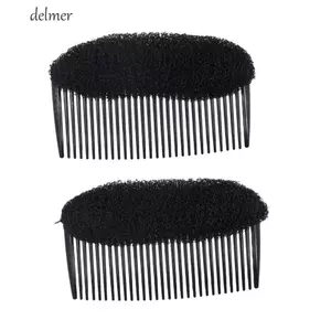 DELMER Fluffy Hair Clip Pad, DIY Liền Mạch Puff Hair Head Cushion, Phụ Kiện Tóc Bump Up Clip Lược Chèn Đế Tóc Xốp Kẹp Bun Nữ