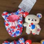 PS1 Rilakkuma Korilakkuma Kiiroitori x Quái Vật Họa Tiết Plushie Gấu Dễ Thương Búp Bê Túi Ngủ Charm SP1