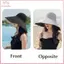 THÊM Vành Rộng Mũ Chống Nắng Nữ Chống Tia UV Bảo Vệ Đi Bộ Đường Dài Người Cá Mũ Gấp Mùa Hè Chắc Chắn Cotton Thoáng Khí Đi Biển Mũ Bucekt BSS