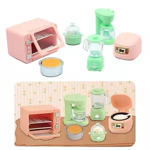 MỚI 1 Bộ 1: 12 Nhà Búp Bê Bếp Cơm Thu Nhỏ Lò Vi Sóng Máy Trái Cây Máy Hấp Trứng Đồ Dùng Nhà Bếp Mô Hình Trang Trí Đồ Chơi Nhà Búp Bê Phụ Kiện SKY