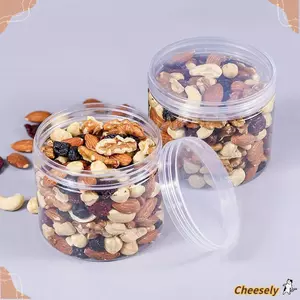 Thùng kín CHEESELY, Thùng đựng đồ tròn Chai đóng gói rỗng, Cấp thực phẩm kín có nắp Hộp đựng thực phẩm Hộp đựng thực phẩm