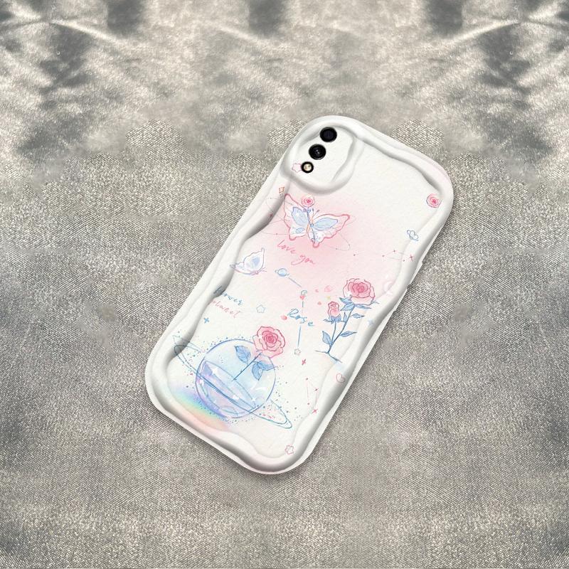 Thích Hợp Cho Samsung A02 M02 A10 A10S M10 Điện Thoại Thông Minh 3D TPU Mềm Hoa Tím Hoa Hồng Tulip Ins Phong Cách Chống Sốc Ốp Điện Thoại