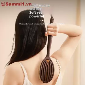 ZK Body Brush Tay cầm dài Boar Bristle Back Scrubber cho vòi hoa sen tẩy tế bào chết da khô VN