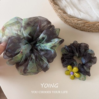 Yoing / Phiên bản Hàn Quốc Monet Smudge Sweet Sccrunchy Hair Tie Mũ đội đầu