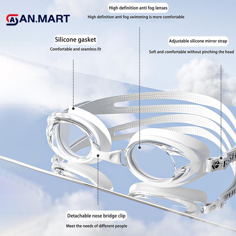 AN.MART Kính bơi dành cho người lớn Kính bơi chuyên nghiệp Kính bơi chống nước Chống sương mù Chống tia cực tím Kính bơi cho nam nữ Thanh niên VN