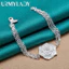 URMYLADY Bạc 925 Vòng Tay Hoa Lớn Cho Nữ Cưới Đính Hôn Tiệc Trang Sức Thời Trang