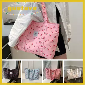 Túi Tote Dâu GUSTAVA, Túi Đeo Vai Nữ Dung Tích Lớn In Hình Anh Đào, Túi Đeo Vai Thường Ngày Hợp Thời Trang