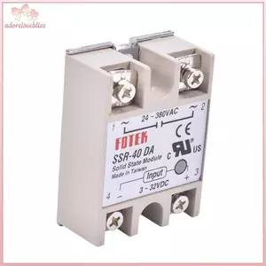 THÊM Rơle thể rắn công nghiệp SSR 40A với cờ bảo vệ SSR-40DA 40A DC điều khiển AC BSS