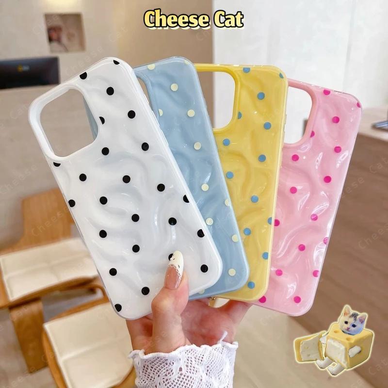 Ốp lưng iphone thời trang chấm bi đơn giản cho iPhone 13 16 15 17 12 11 14 Pro Max Xs Max XR 7Plus