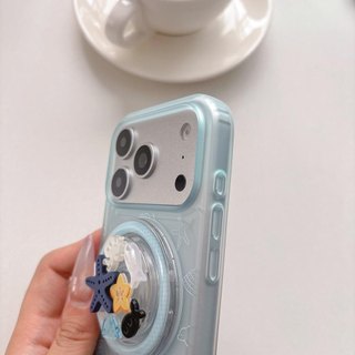 Ốp Lưng Cứng Tương Thích Với iPhone 15 15Pro 15ProMax 16 16Pro 16ProMax 17 17Pro 17ProMax Ốp Nam Châm Họa Tiết Xanh