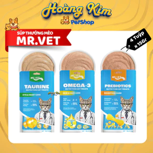 Súp Thưởng Cho Mèo MRVET Bổ Sung Omega 3, Prebiotics, Taurine Hỗ Trợ Tiêu Hóa Và Sức Khỏe Tim Mạch