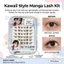 Cụm lông mi giả kiểu Fox tự nhiên Sợi tổng hợp màu đen C Curl 10-13mm