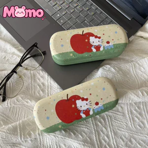 Hộp đựng kính hoạt hình Hello Kitty, hộp đựng kính di động dễ thương, chống rơi, dễ thương