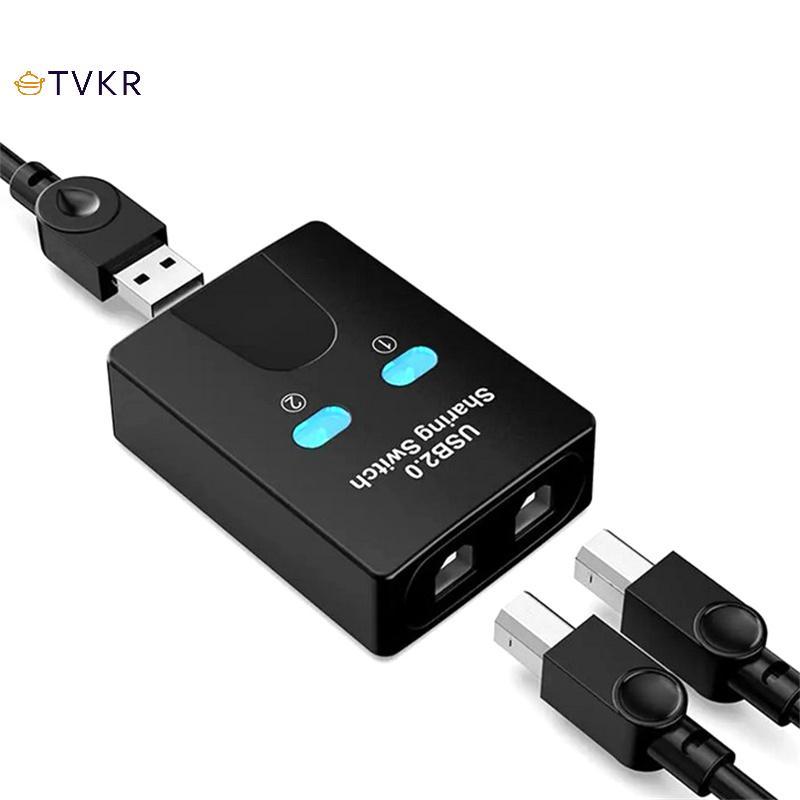 TVKR USB2.0 2 Cổng Hub USB Switch Máy In Sharer Twoputers Splitter U In Share Máy In Đĩa Thiết Bị Chia Sẻ 2 USB USB 1out 1 H9S3 OIK