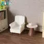 GHX 1 / 12 Nhà Búp Bê Mini Trắng Sofa Mô Hình Nhà Búp Bê Mô Phỏng Nội Thất Trang Trí Búp Bê Cảnh Nhà Trang Trí Giả Vờ Chơi Đồ Chơi VN