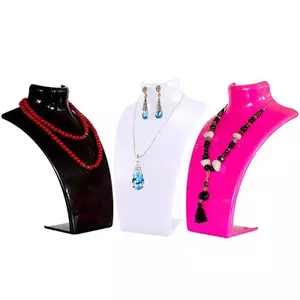 JCSYFAC Mannequin Bust Trang Sức Hiển Thị Ra Nelace Hiển Thị Giá Đỡ Trang Sức Tổ Chức Cho Bông Tai / Bông Tai Đứng Nelace Dây Xích Mới