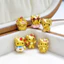 KT Hello Kitty Cát Vàng Vòng Tay Đính Hạt Vòng Tay Chuyển Hạt Hoạt Hình Dễ Thương DIY Phụ Kiện Phụ Kiện