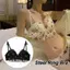 Áo ngực vòng thép PYCOU, Áo lót ren gợi cảm có thể điều chỉnh, Áo ngực không dây chống chảy xệ in hoa thoải mái cho nữ