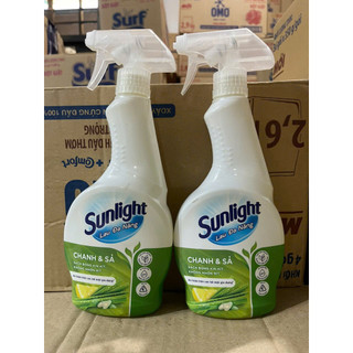 Nước lau đa năng Sunlight Chanh & Sả | Phiên bản nâng cấp từ Cif | Sạch bóng kin kít, không nhờn rít | Chai 500ml