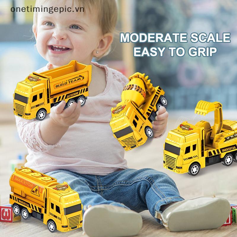VFZ 1 Xe Giáo Dục Trẻ Em Kid Kéo Ba Đồ Chơi Chiến Binh Kỹ Thuật Xe Mô Hình Bốn Xe Mini OTE