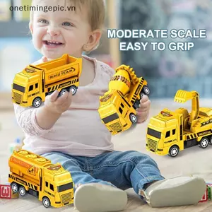 VFZ 1 Xe Giáo Dục Trẻ Em Kid Kéo Ba Đồ Chơi Chiến Binh Kỹ Thuật Xe Mô Hình Bốn Xe Mini OTE