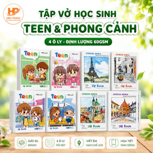 Vở Học Sinh Hiệp Phong - Phong Cảnh - 96/200 Trang ĐL 60gsm (4 Ô Ly - Chính Hãng)