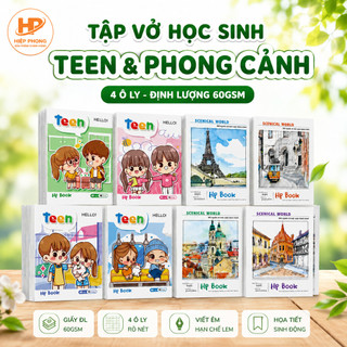 (Lốc 5/10 Quyển) Vở Học Sinh Hiệp Phong - Phong Cảnh - 96/200 Trang ĐL 60gsm (4 Ô Ly - Chính Hãng)