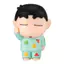Đồ chơi viên nang BANDAI Nhật Bản Crayon Shin-Chan Không trang trí kiểu ngủ Dumb Kazama Xiaobai 5ME5