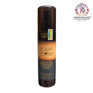 Xịt dưỡng chất giữ màu bóng tóc Argan Deluxe Argan Oil Refreshing & Shining Spray 120ml [ MK ]