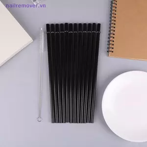 12 Ống Hút Nhựa Cứng Dài 23 / 27CM Với 1 Bàn Chải Ống Hút Có Thể Tái Sử Dụng Ống Hút Tumbler Ống Hút Thay Thế Phụ Kiện Cốc MỚI