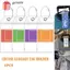 Giá đỡ thẻ hành lý hành trình GAVESTO, Giá đỡ nhãn vali PVC chống thấm nước, Dây thép thiết yếu Vòng cáp có khóa kéo Túi đựng thẻ vé tàu cho du lịch du lịch du lịch