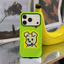 Ốp lưng iPhone Pop Art Puppy nền xanh Neon, Truyện tranh cổ điển Tương thích với iPhone17 / 16 / 15 / 14 / 13 / 12 / 11 Pro Max Plus Ốp bảo vệ họa tiết dòng di động 2 trong 1