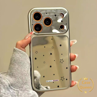 Ốp Lưng Tương Thích Cho iPhone 17 15 16 11 13 12 14 Pro Max XR X XS Max 17 Air 14 Plus Thời Trang Đơn Giản Toàn Màn Hình Ngôi Sao Màu Trơn Gương Tức Thì