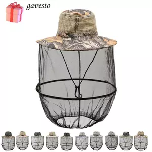Mũ chống muỗi GAVESTO, Bảo vệ chống thấm thông thường Mũ chống nắng câu cá, Lưới ẩn thời trang ngoài trời Kem chống nắng côn trùng chống ong Mũ xô cho nam nữ