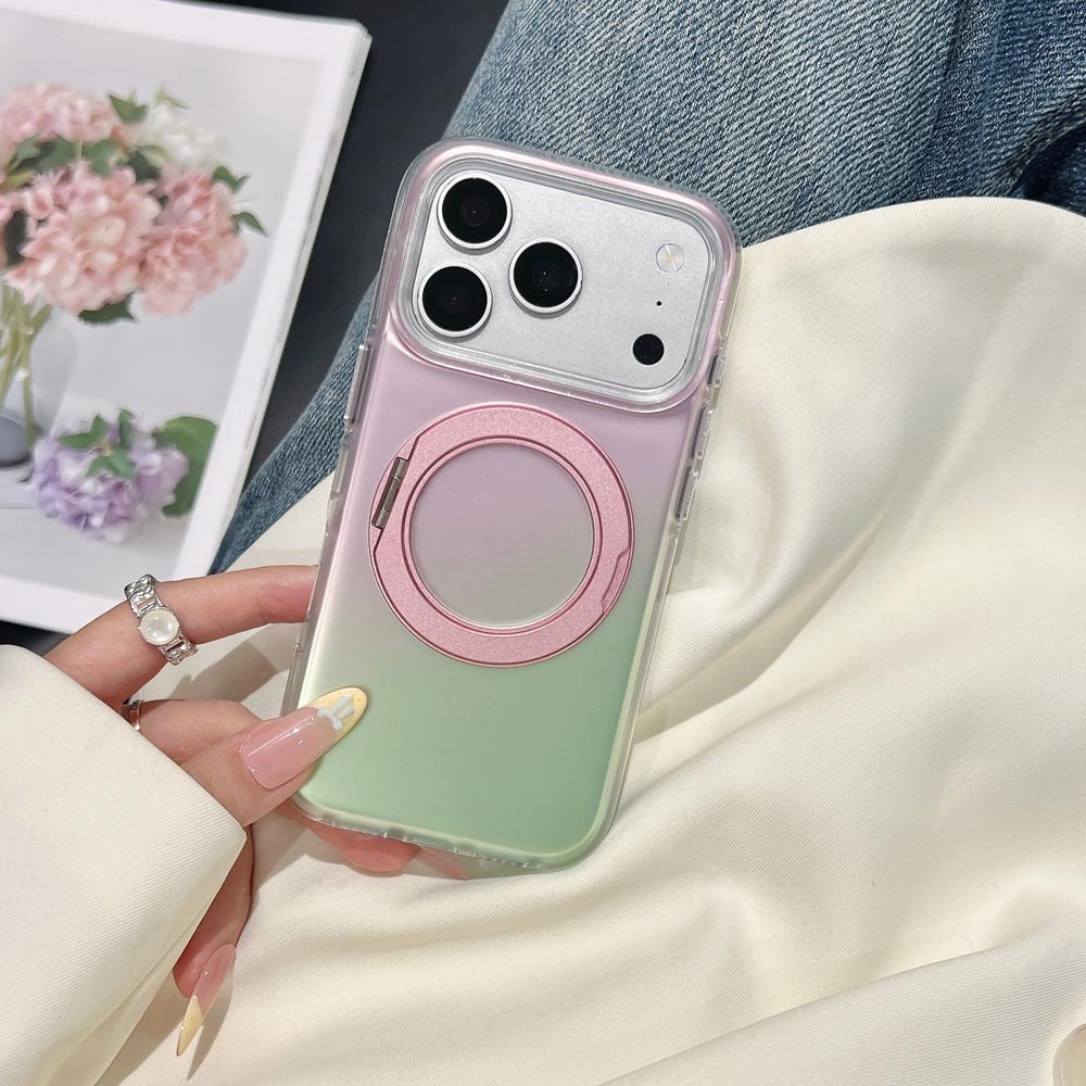 Ốp Lưng Cứng Tương Thích Với iPhone 15 15Pro 15ProMax 16 16Pro 16ProMax 17 17Pro 17ProMax Ốp Nam Châm Họa Tiết Chặn Màu Gradient
