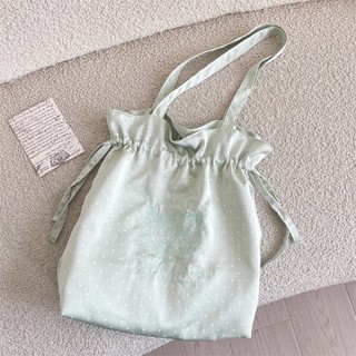 Túi đeo vai du lịch hoa polo chấm bi nữ tính phong cách Hàn Quốc