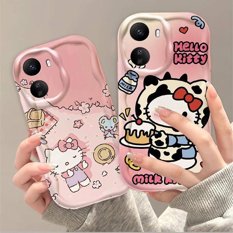 Thích Hợp Cho Redmi 13C / POCO C65 3D TPU Mềm Hoạt Hình Kitty Nữ Vỏ Điện Thoại Chống Sốc