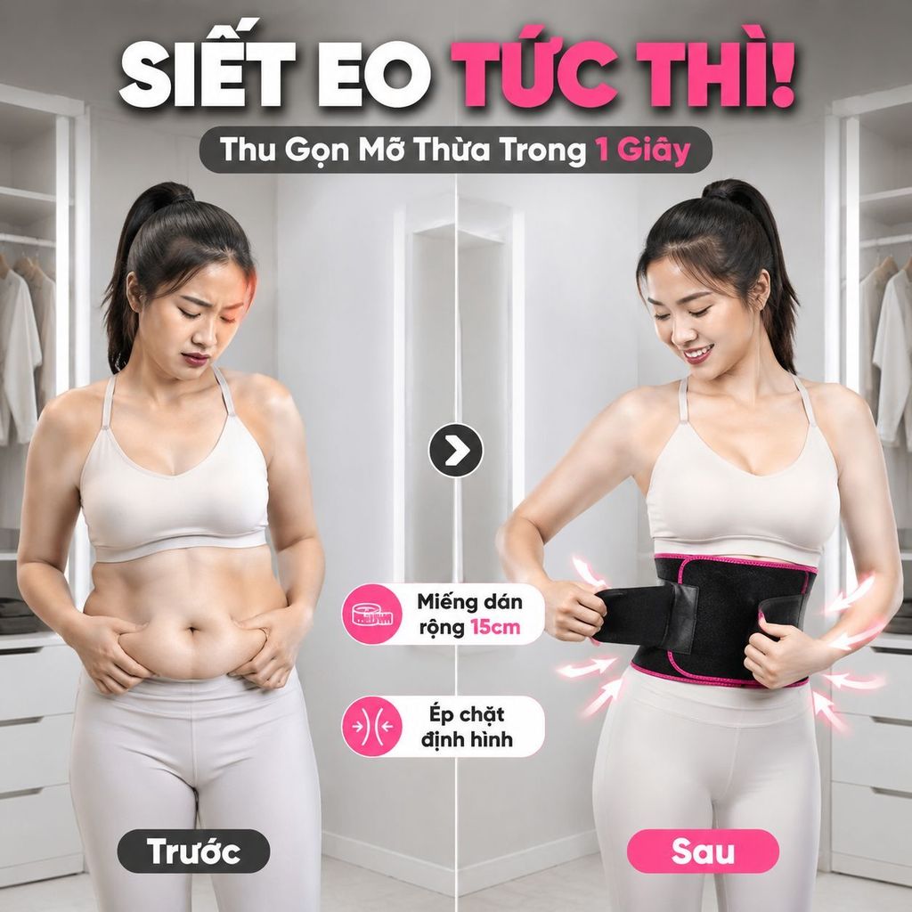 🔥Giá sốc🔥Đai nịt bụng giảm mỡ ra mồ hôi | Đai thắt lưng đốt mỡ thon eo nam nữ | Đai chống gù lưng giảm cân đa năng