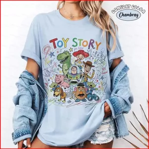 BH2 Toy Story 5 Áo thun mềm mại thoải mái Woody Buzz Tee Youve Got a Friend in Me Pixar Top HB2