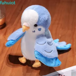 FUHUIOT Bird Búp bê đồ chơi nhồi bông mềm, Cockatiel Budgerigar Vẹt Cosplay Búp bê sang trọng, Monk Parakeet Con rối tay Cha mẹ và con cái Tương tác Kawaii Đồ chơi giáo dục động vật cho bé