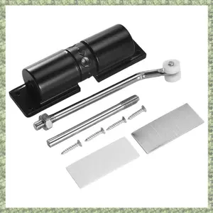 Đóng Cửa Hộ Gia Đình Đai Đen Bánh Xe Có Thể Điều Chỉnh Tự Động Đóng Cửa Ánh Sáng Hợp Kim Kẽm Đóng Cửa Lò Xo