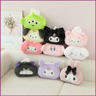 Sanrio Kuromi Pochacco Alien Kirby Hoạt Hình Xe Ngăn Kéo Hộp Sang Trọng Hộ Gia Đình Để Bàn Ngăn Kéo Hộp Sáng Tạo Khăn Giấy