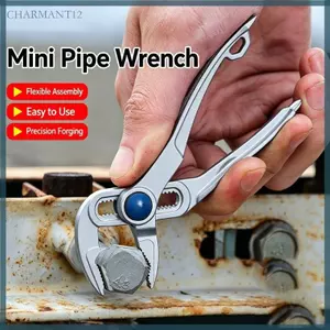 Char Dụng cụ cờ lê có thể điều chỉnh chuyên nghiệp Chất liệu thép Carbon mạnh Cờ lê kẹp thu nhỏ cho cơ khí