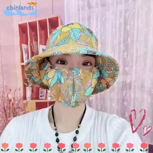 Mũ làm việc nông nghiệp EBINLANDS, Khăn choàng chống tia cực tím Mũ hái trà, Bảo vệ cổ rộng vành Mũ chống nắng Thể thao ngoài trời