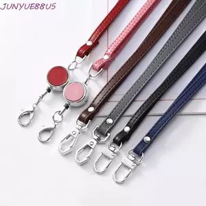 JUNYUE88US Dây đeo cổ có thể thu vào, Dây đeo bằng da treo cổ bằng kính thiên văn, Dây buộc điện thoại di động Màu sắc tươi sáng Thẻ tên Giấy phép Giá đỡ huy hiệu ID Trường học văn phòng