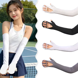 1 Cặp Mới Chống Tia UV Ice Silk Arm Tay áo Có Tay Cove Chống Tia UV Làm Mát Cánh Tay Có