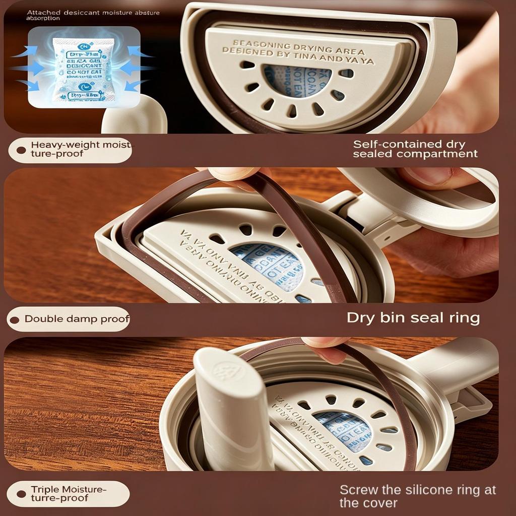 Lọ Gia Vị Có Thìa Gia Vị Thủy Tinh Bảo Quản Hộp Đựng Gia Vị Có Nắp Cho Nhà Bếp Mặt Bàn Ăn mueadsyvn