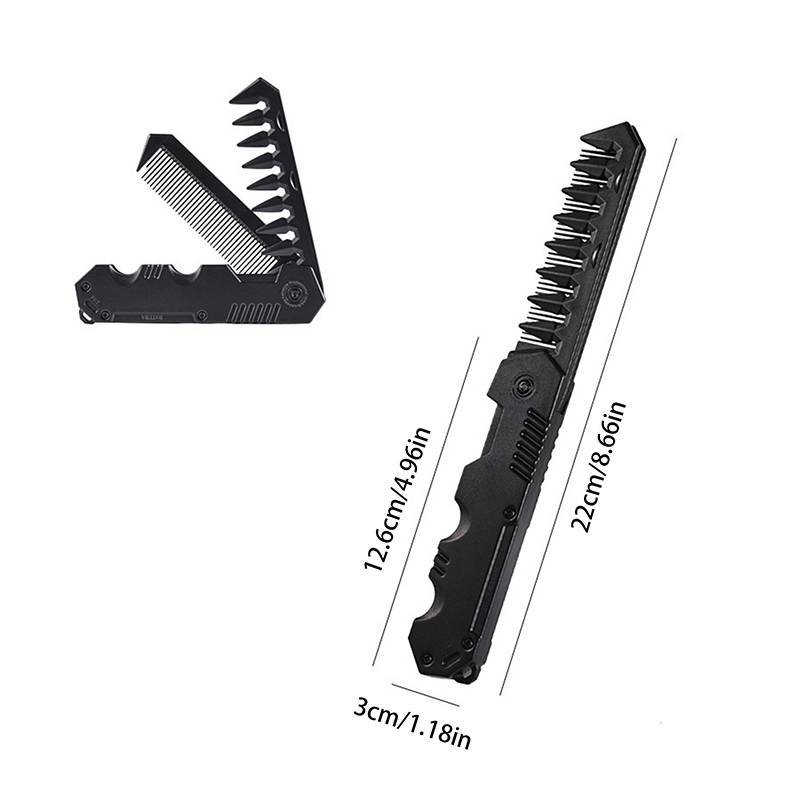 Springevenstar Đa Năng Di Động Nhựa Gấp Nhà Thơ Lược Cắt Tóc Nam Đầu Dầu Râu Lược Tạo Kiểu Tóc Lược Răng Rộng Springevenstar