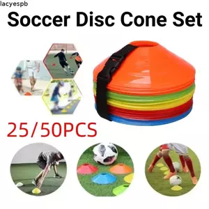 LACYES 25 / 50 Cái Bộ nón đĩa bóng đá, Nón đánh dấu tập luyện đầy màu sắc linh hoạt, Dễ sử dụng với túi đựng Đồ ăn thể thao bền bỉ chống rách